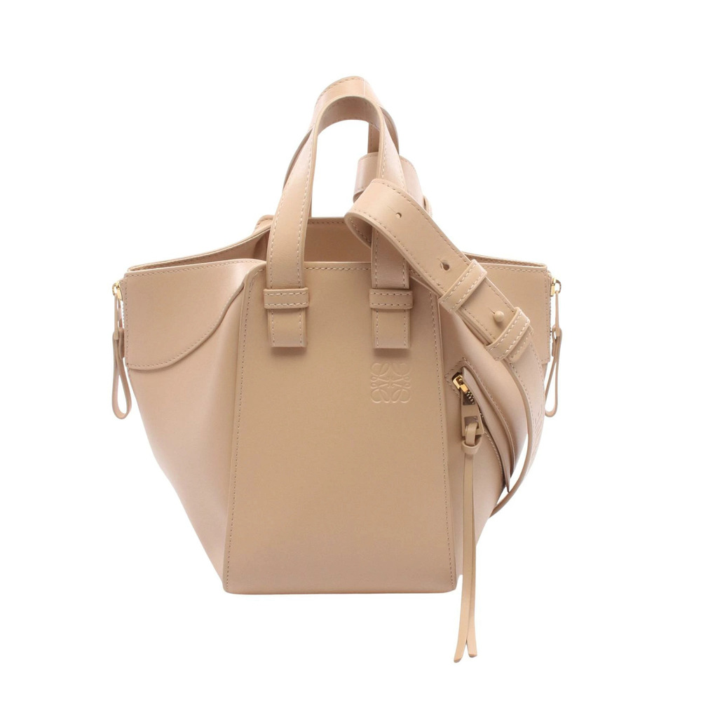 Loewe Hammock Bag Compact Handbag Leather Beige Cream